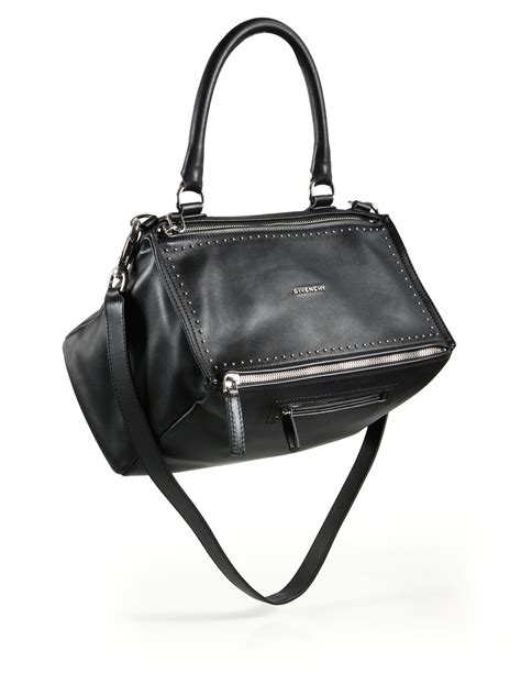 givenchy pandora medium leather satchel bag black|givenchy make up bag.